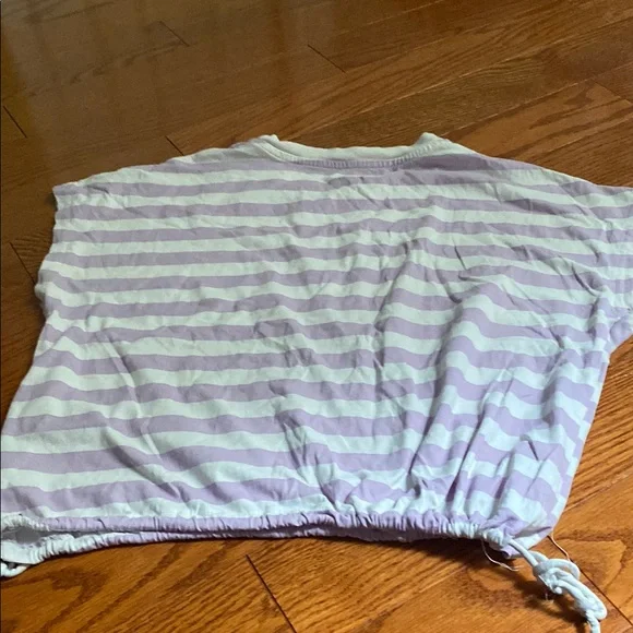 Striped Purple and White Kids Shirt - Picture 6 of 8